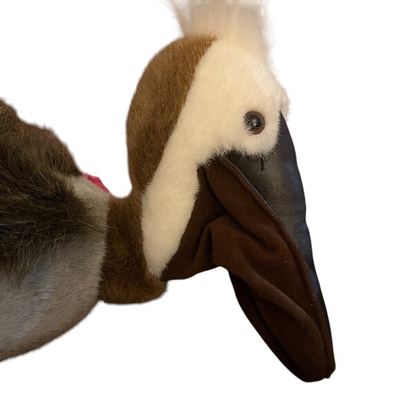 Rare Vintage Plush Pelican 12" by Fiesta Brown Grey Stuffed Bird Animal Toy - Picture 3 of 7